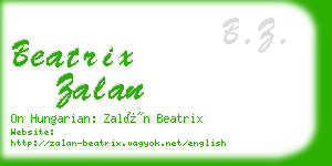 beatrix zalan business card